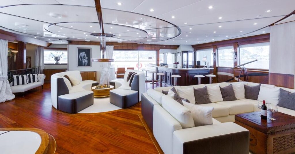 charter yacht aqua lares interiors